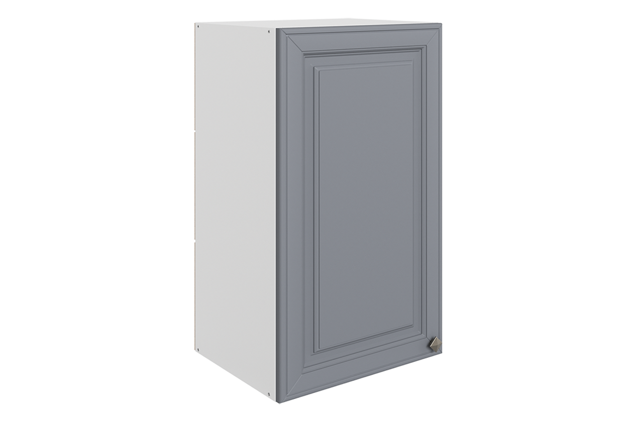 Мишель Шкаф навесной L400 Н720 (1 дв. гл.) (эмаль) (белый/серый)