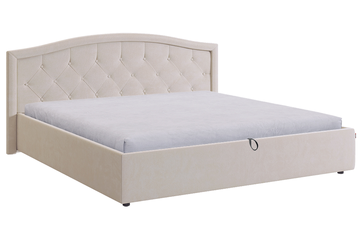 Кровать с подъемным механизмом Верона 2 180х200 см (крем (велюр))