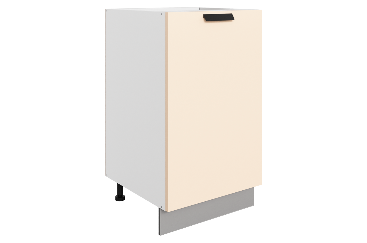 Джаз Шкаф рабочий L450 B500 (1 дв. гл.) (эмаль) (белый/крем)
