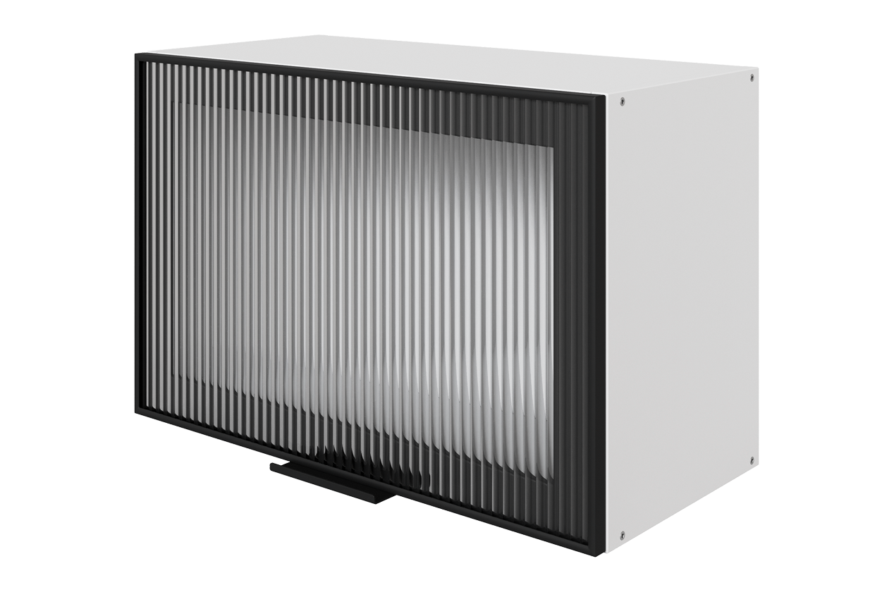 Алюм Шкаф навесной антресоль торцевая L550 H360 (1 дв. рам. гориз.)