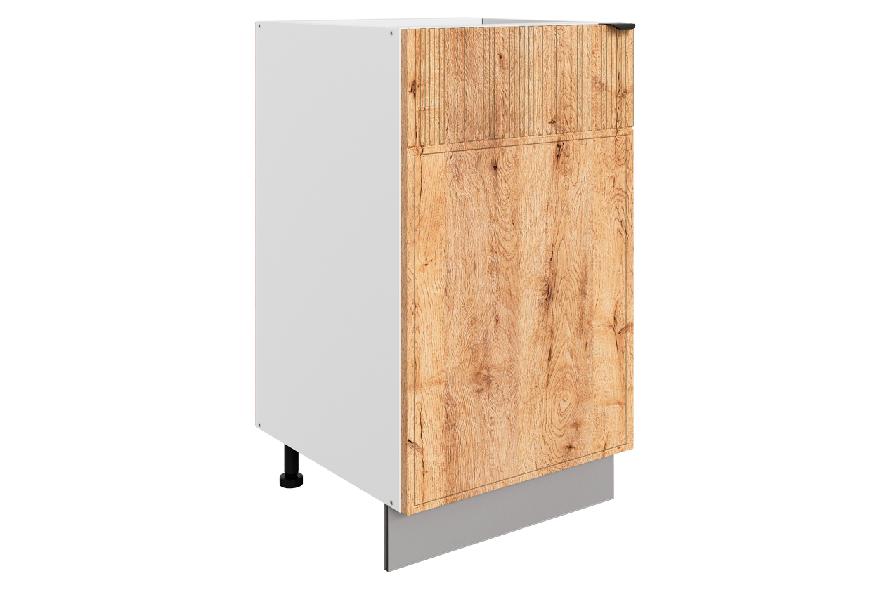 Бариста Шкаф рабочий L450 B500 (1 дв. гл.) (левый) (белый/дуб европейский матовый)