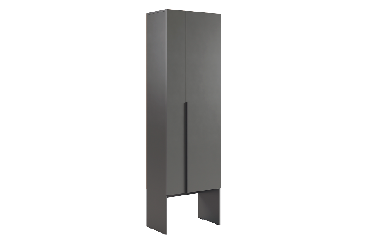 Баско Шкаф двухдверный L600 (графит)