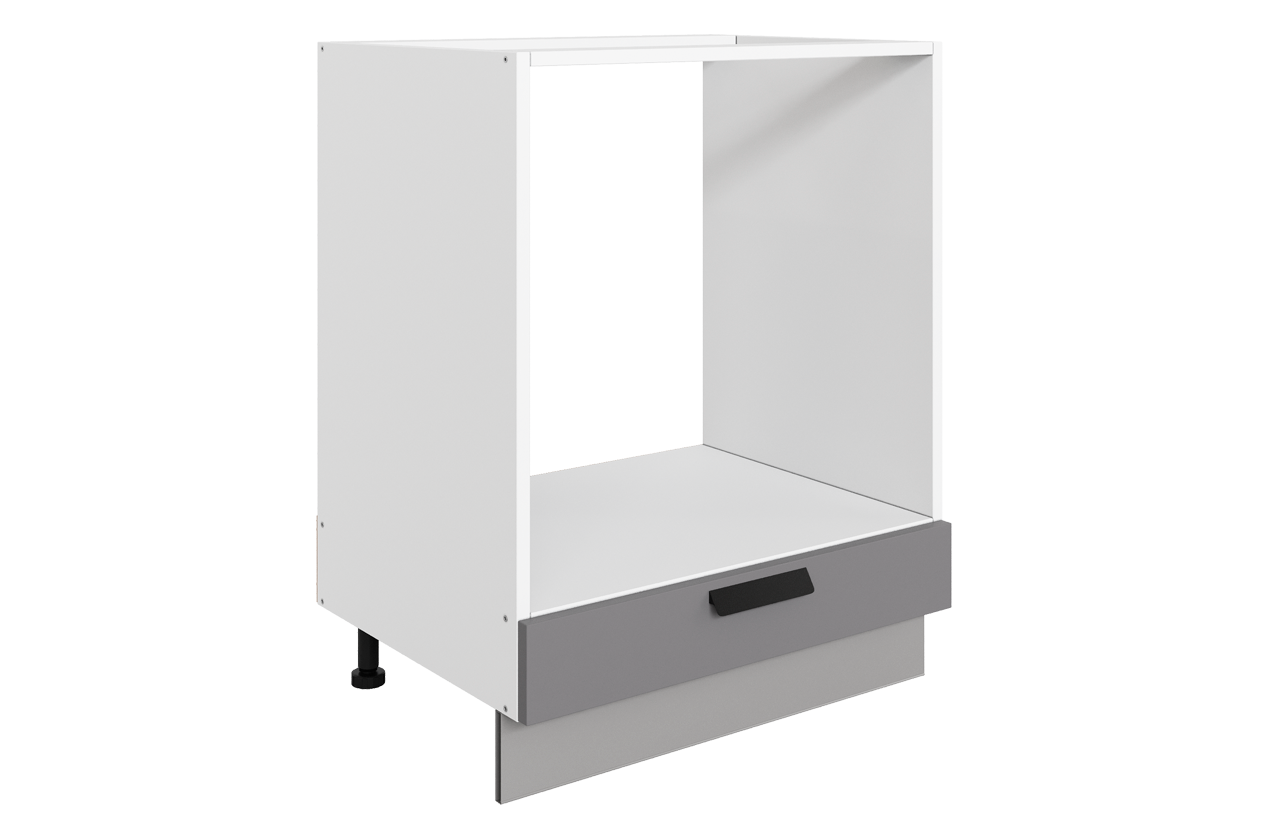 Джаз Шкаф рабочий под духовку L600 (1 ящ.) (эмаль) (белый/серый)