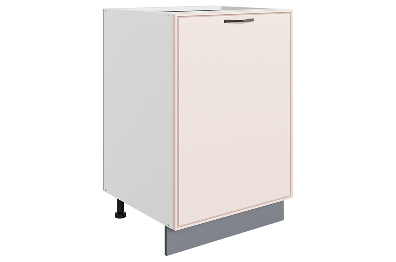 Монако Шкаф рабочий L500 B500 (1 дв. гл.) (белый/айвори матовый)