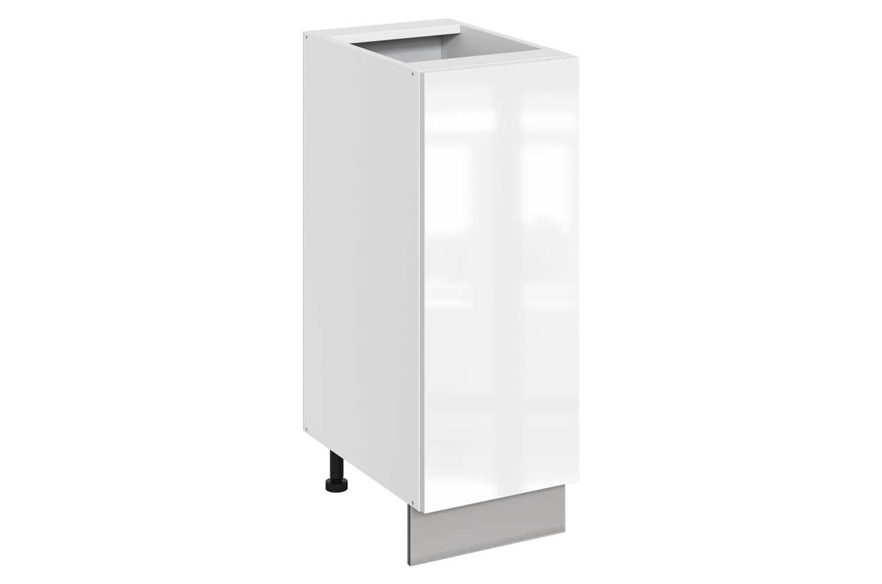 Кристи Шкаф рабочий L300 B500 (1 дв. гл.) (эмаль) (белый/белый глянец)