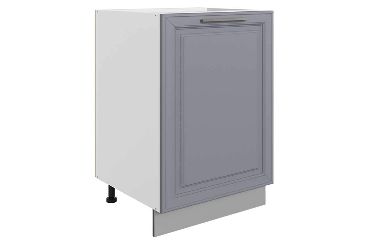 Мишель Шкаф рабочий L500 (1 дв. гл.) (эмаль) (белый/серый)