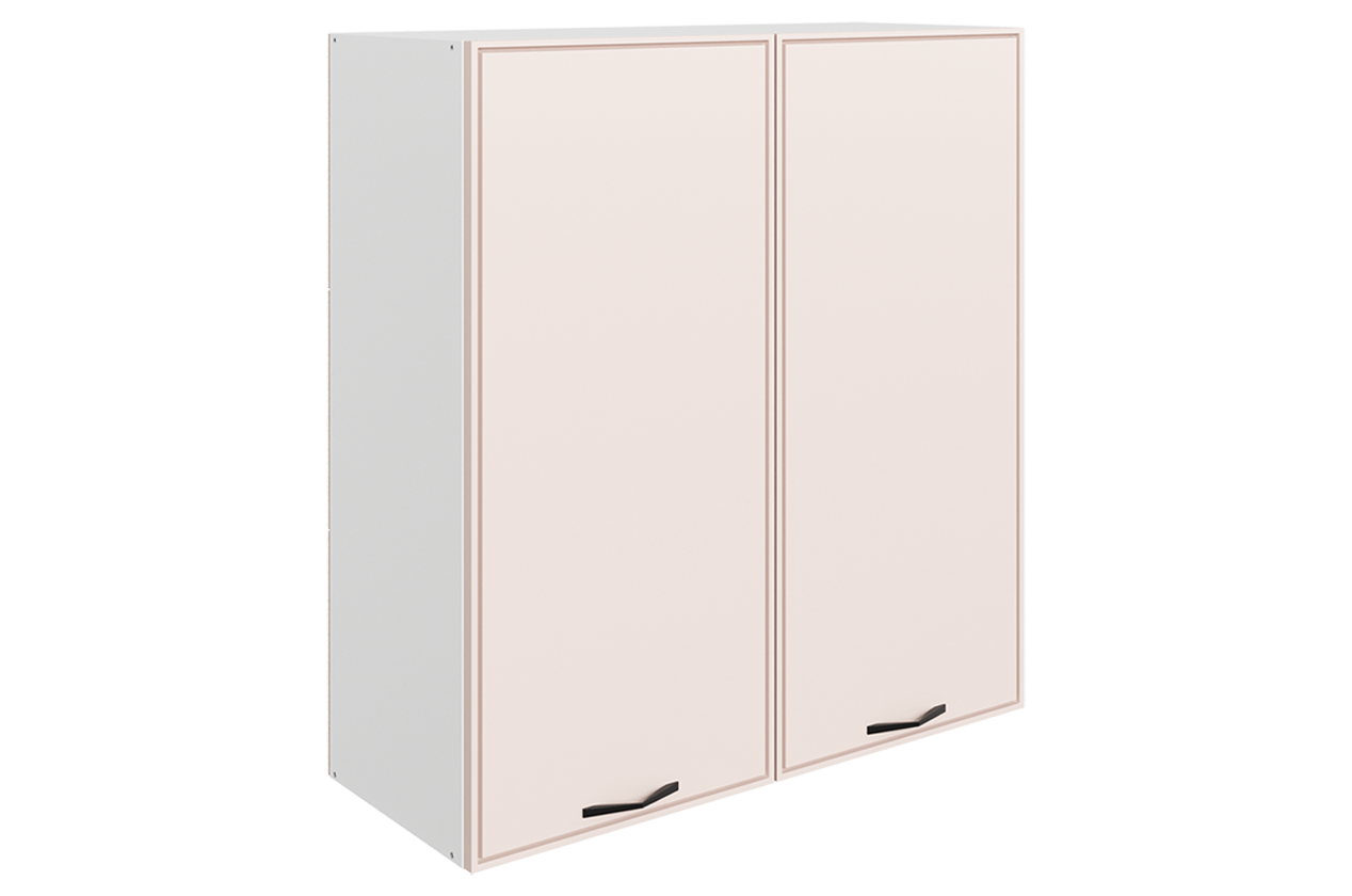 Монако Шкаф навесной L800 Н900 (2 дв. гл.) (белый/айвори матовый)