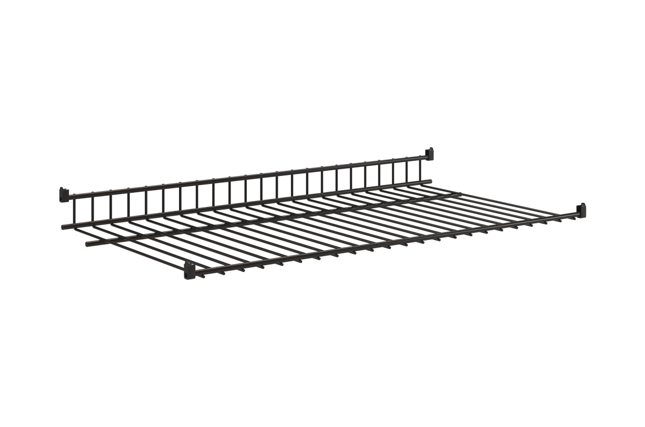 Полка сотовая L695 (Краш/Вельвет) (черный муар)
