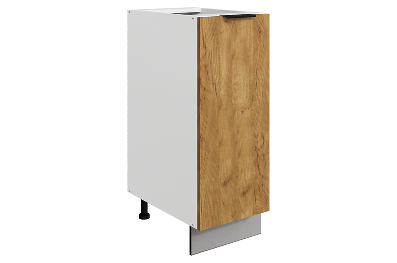 Стоун Шкаф рабочий L300 B500 (1 дв. гл.) (белый/акация светлая)