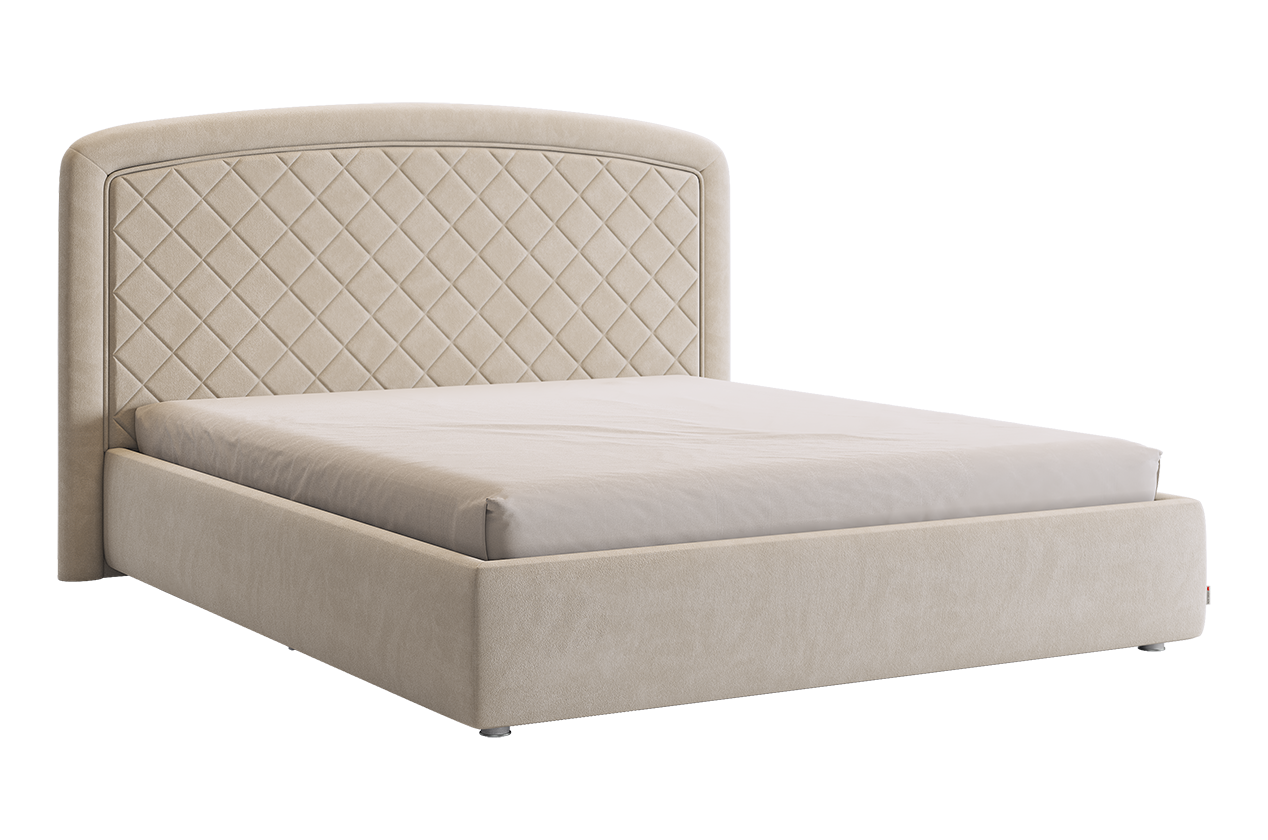 Кровать с основанием Сильва 2 160х200 см (крем (велюр))