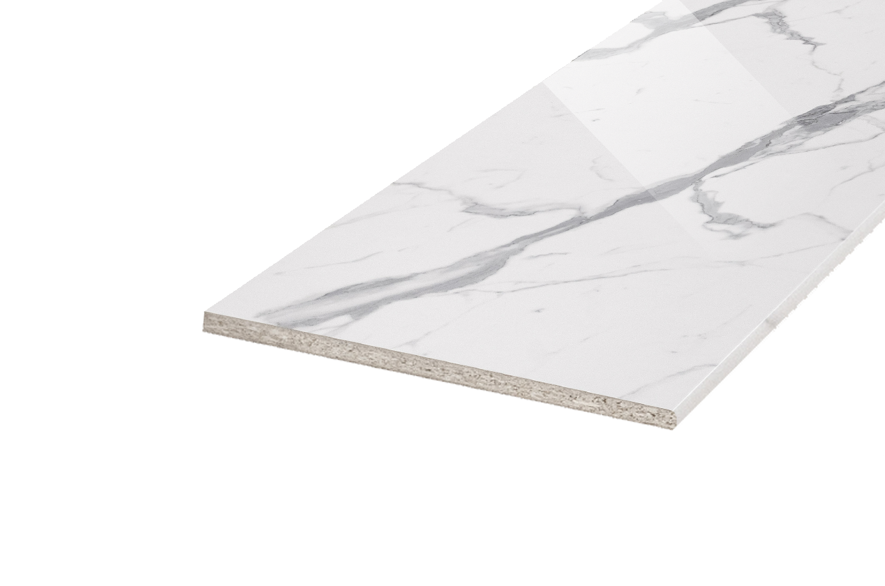 Столешница постформинг глянец H38 L2800 (гранит белый глянец)