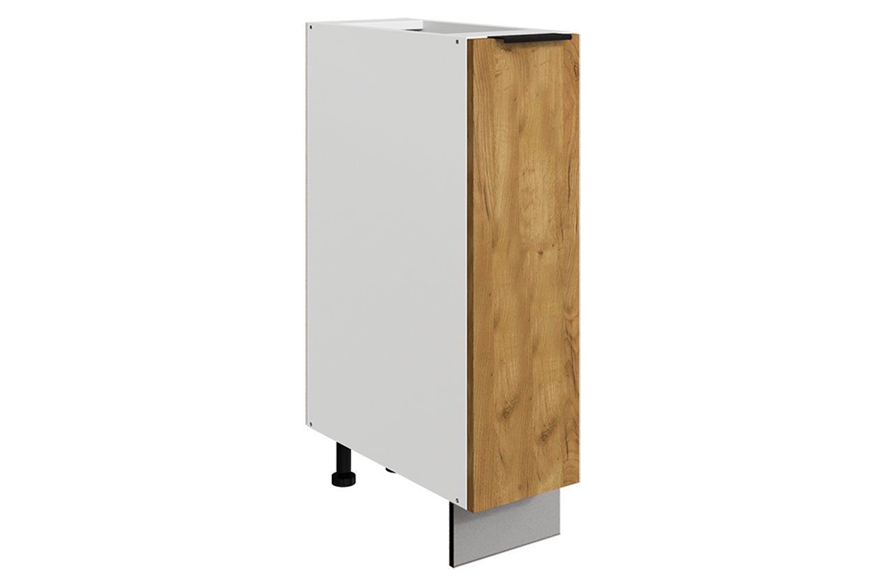 Стоун Шкаф рабочий L200 B500 (1 дв. гл.) (белый/акация светлая)