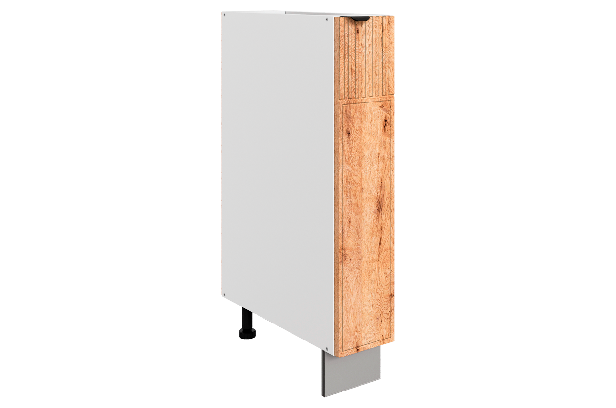 Бариста Шкаф рабочий L150 B500 (1 дв. гл.) (правый) (белый/дуб европейский матовый)