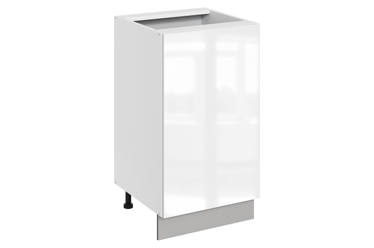 Кристи Шкаф рабочий L450 B500 (1 дв. гл.) (эмаль) (белый/белый глянец)