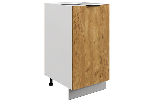 Стоун Шкаф рабочий L400 B500 (1 дв. гл.) (белый/акация светлая)