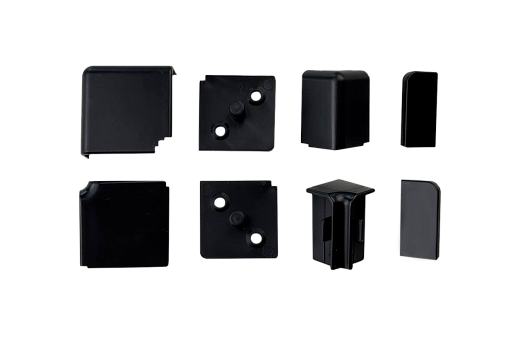 Соединительные элементы для плинтуса Квадро 12х25 (компл.) Кухня (черный)