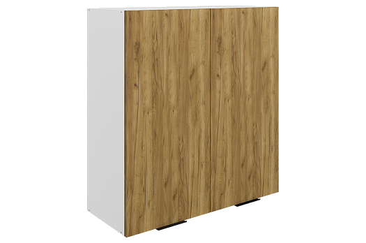 Стоун Шкаф навесной L800 Н900 (2 дв. гл.) (белый/акация светлая)