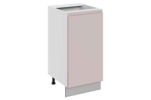 Фьюжн Шкаф рабочий L400 (1 дв. гл.) (левый) (эмаль) (белый/кофейный)