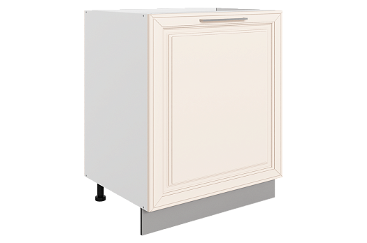 Мишель Шкаф рабочий L600 (1 дв. гл.) (эмаль) (белый/лен)