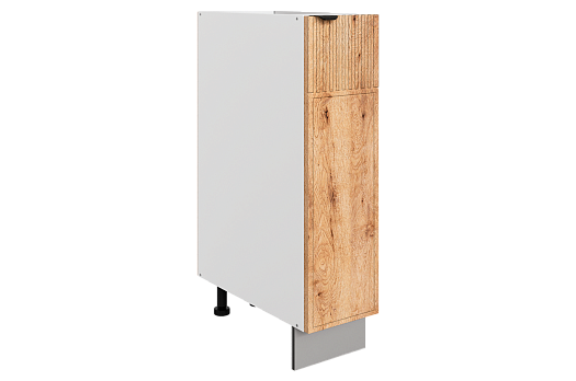 Бариста Шкаф рабочий L200 B500 (1 дв. гл.) (правый) (белый/дуб европейский матовый)