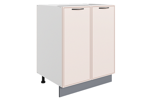 Монако Шкаф рабочий L600 B500 (2 дв. гл.) (белый/айвори матовый)