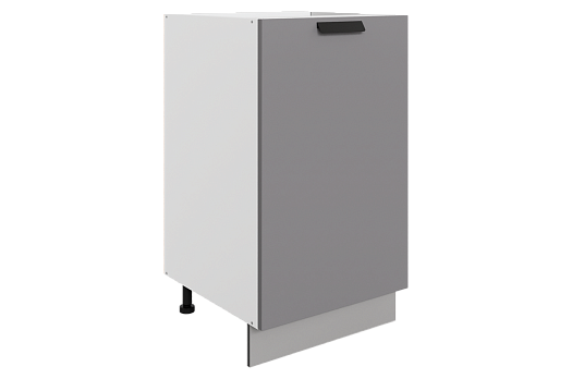 Джаз Шкаф рабочий L450 (1 дв. гл.) (эмаль) (белый/серый)