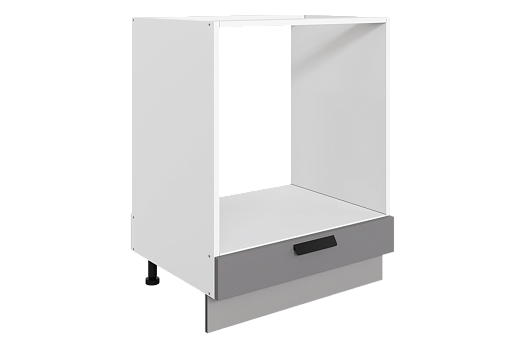 Джаз Шкаф рабочий под духовку L600 (1 ящ.) (эмаль) (белый/серый)
