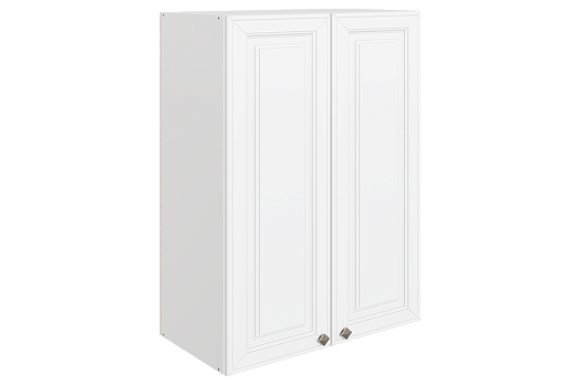 Мишель Шкаф навесной L600 Н900 (2 дв. гл.) (эмаль) (белый/белый)