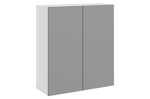 Стефани Шкаф навесной L800 Н900 (2 дв. гл.) (эмаль) (белый/серый)
