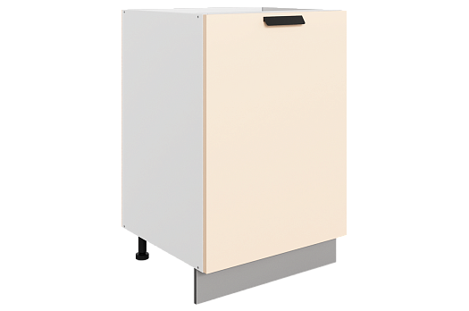 Джаз Шкаф рабочий L500 B500 (1 дв. гл.) (эмаль) (белый/крем)