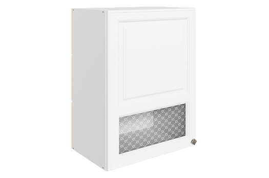 Мишель Шкаф навесной L500 Н720 (1 дв.окош.) (эмаль) (белый/белый)