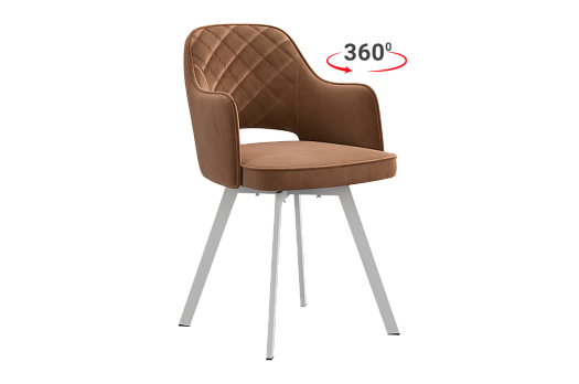 Стул Оксфорд Т2П (беж (велюр)/белый)