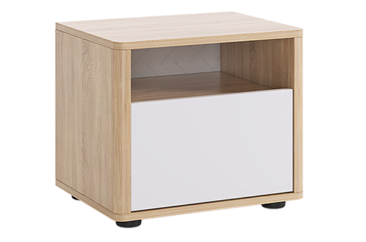 Зара Тумба прикроватная (дуб сонома/белый)