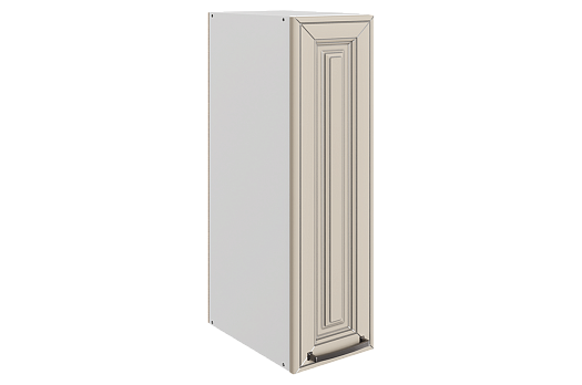 Атланта Шкаф навесной L200 H720 (1 дв. гл.) (эмаль) (белый/сливки патина платина)