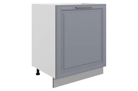 Мишель Шкаф рабочий L600 (1 дв. гл.) (эмаль) (белый/серый)