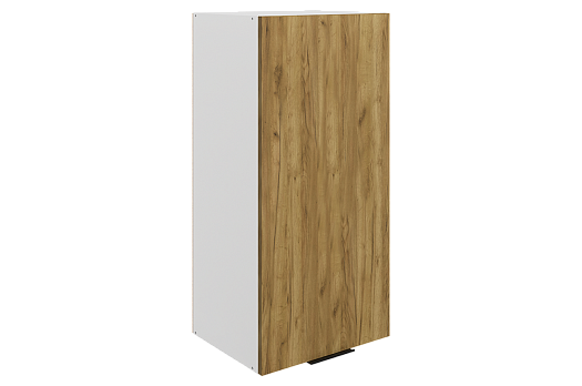 Стоун Шкаф навесной L400 Н900 (1 дв. гл.) (белый/акация светлая)