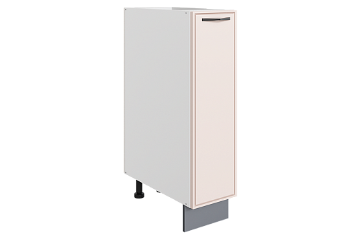 Монако Шкаф рабочий L200 B500 (1 дв. гл.) (белый/айвори матовый)