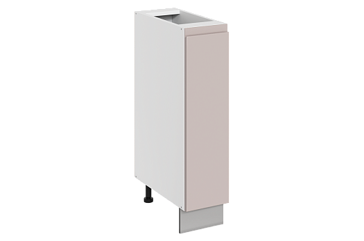 Фьюжн Шкаф рабочий L200 (1 дв. гл.) (левый) (эмаль) (белый/кофейный)