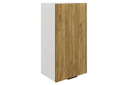 Стоун Шкаф навесной L450 Н900 (1 дв. гл.) (белый/акация светлая)