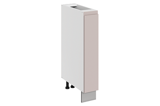 Фьюжн Шкаф рабочий L150 (1 дв. гл.) (левый) (эмаль) (белый/кофейный)