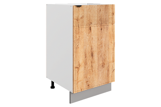 Бариста Шкаф рабочий L450 B500 (1 дв. гл.) (правый) (белый/дуб европейский матовый)