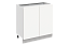 Фьюжн Шкаф рабочий L800 B500 (2 дв. гл.) (эмаль)