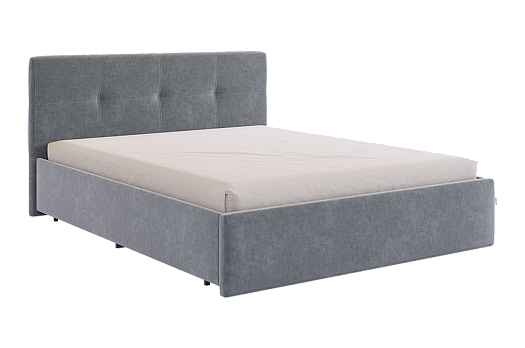 Кровать с основанием Веста 160х200 см (графит (велюр))