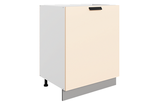 Джаз Шкаф рабочий L600 B500 (1 дв. гл.) (эмаль) (белый/крем)