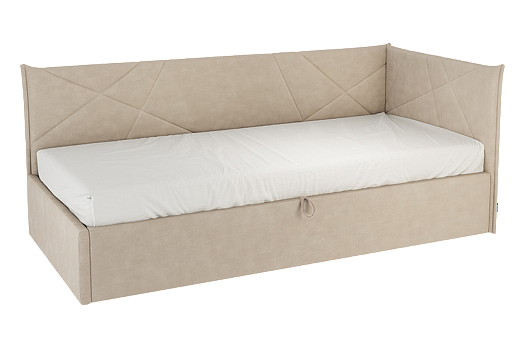 Кровать с подъемным механизмом Бест (Тахта) 90х200 см (капучино (велюр))