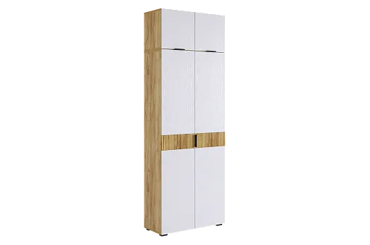 Шкаф двухдверный "Бери К3" (дуб крафт золотой/белое дерево)