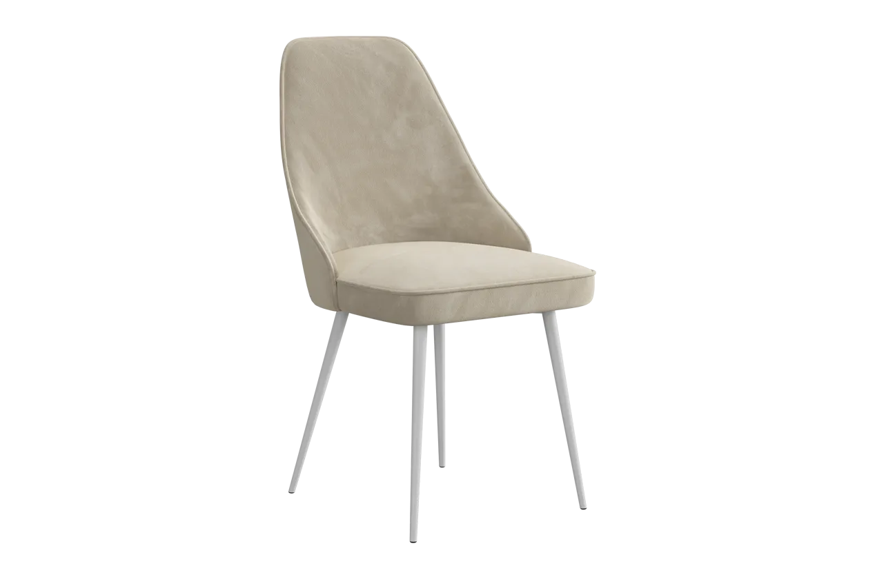Стул Милан 2 Т1 (пломбир (велюр)/белый)