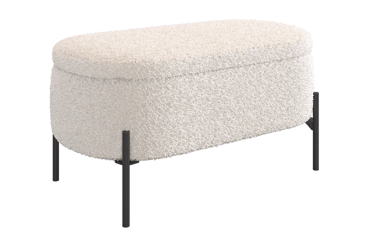 Пуф Барни (белый (плюш))