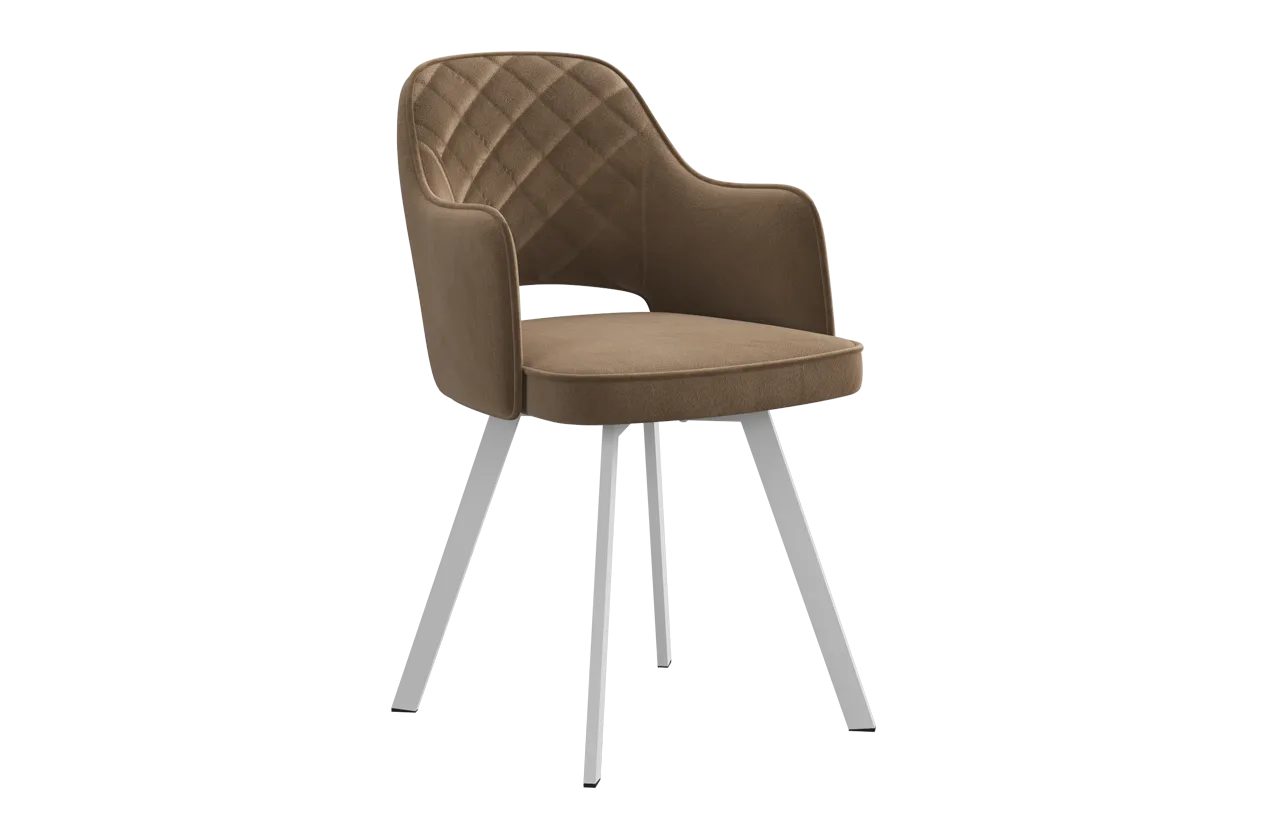 Стул Оксфорд Т2 (беж (велюр)/белый)