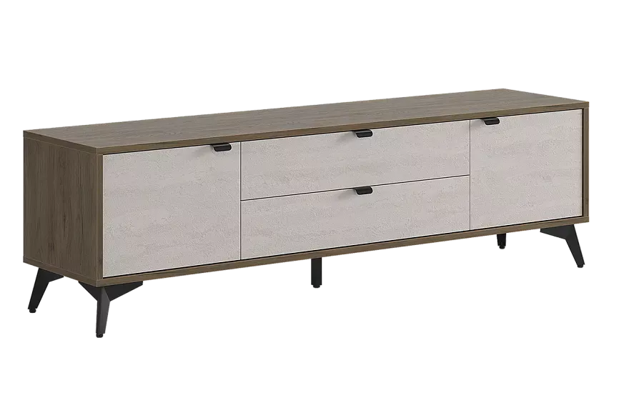 ТВ тумба 150 Марк (дуб гудзон шоколадный/ледяной камень)